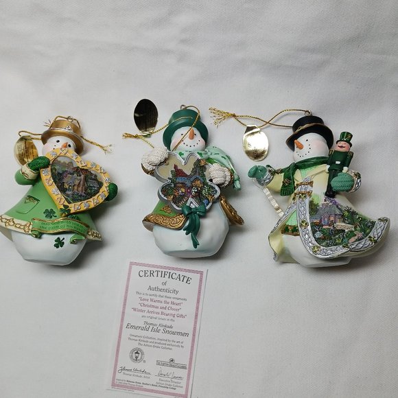 Kinkade Christmas Ornaments Lot of 3 - Picture 1 of 10